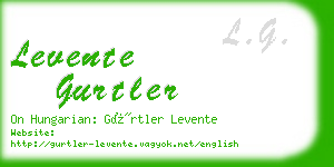 levente gurtler business card